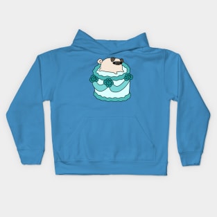 Birthday Cake Pug Kids Hoodie